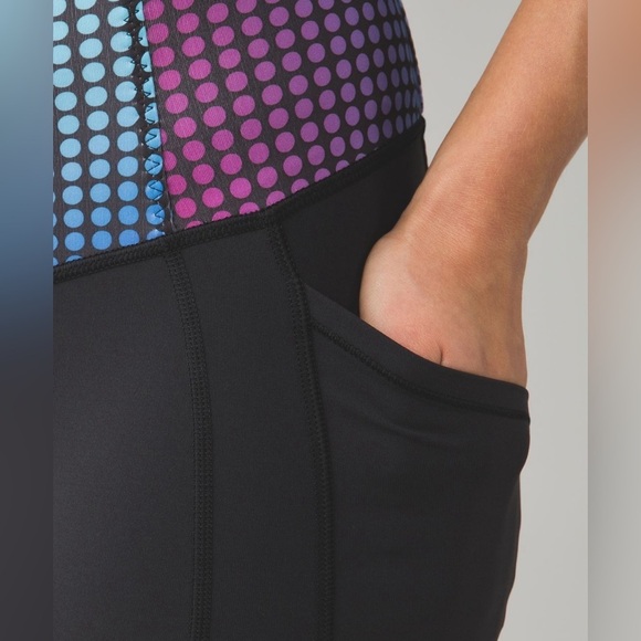 Lululemon all the right places pant black cosmic dot multi size 6 - Picture 2 of 9